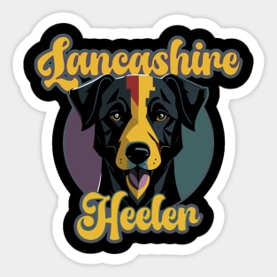 Portrait of a Lancashire Heeler Dog Sticker